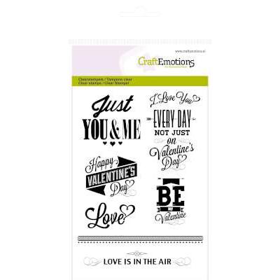 CraftEmotions Clear Stamps - Valentine Texte